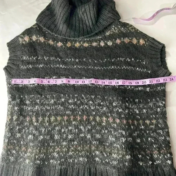 Free People Womens Sweater Snow Bunny Fair Isle Short Sleeve Cowl Neck Size Sm‎ - Picture 6 of 7
